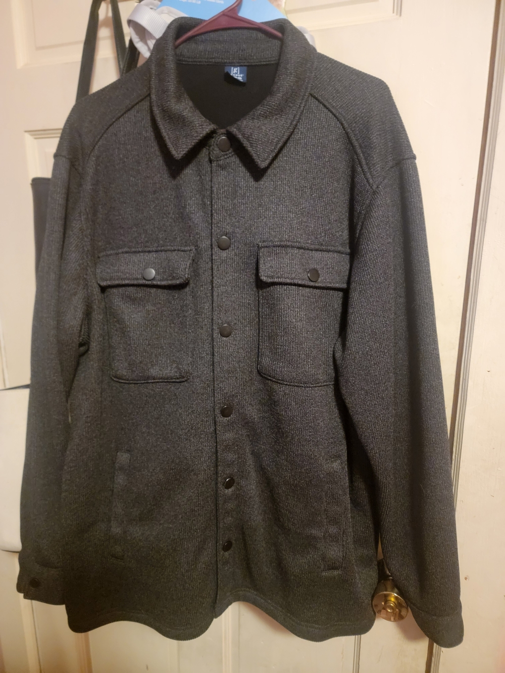 George Men's Charcoal Gray Military-Style Field Jacket